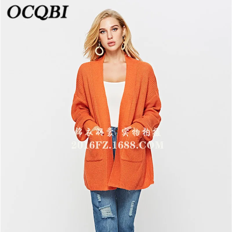 2019 Winter Fashion Slash Neck Pockets Sweater Coat Elegant Solid Orange Sweater Cardigan
2019 Winter Fashion Slash Neck Pockets Sweater Coat Elegant Solid Orange Sweater Cardigan