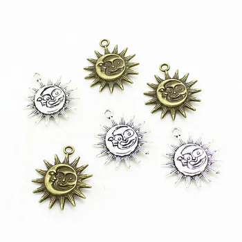 Sweet Bell 15 pieces/lot 25*28mm Antique Metal Alloy hot double-faced sun Charms Vintage Findings 4D788
Sweet Bell 15 pieces/lot 25*28mm Antique Metal Alloy hot double-faced sun Charms Vintage Findings 4D788