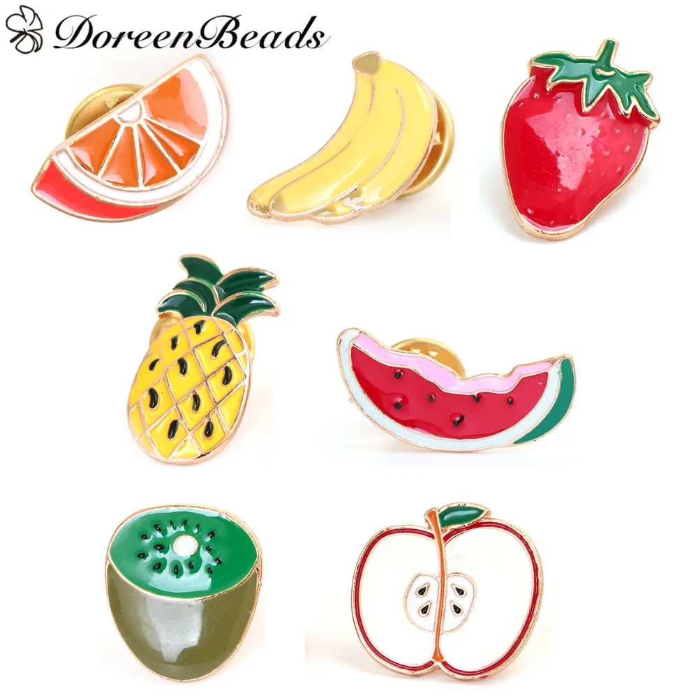 DoreenBeads Fruit Brooch Pins Strawberry / Banana / Orange / Apple / Pineapple / Kiwi / Watermelon Badges Pin Brooches 1 Piece 
DoreenBeads Fruit Brooch Pins Strawberry / Banana / Orange / Apple / Pineapple / Kiwi / Watermelon Badges Pin Brooches 1 Piece