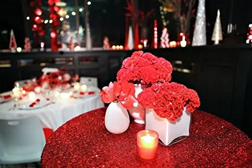 LQIAO 10pcs120-Inch Red Round Sequin Tablecloth for Wedding Party Cake Dessert Table Exhibition Events Decoration Table Cloth
LQIAO 10pcs120-Inch Red Round Sequin Tablecloth for Wedding Party Cake Dessert Table Exhibition Events Decoration Table Cloth