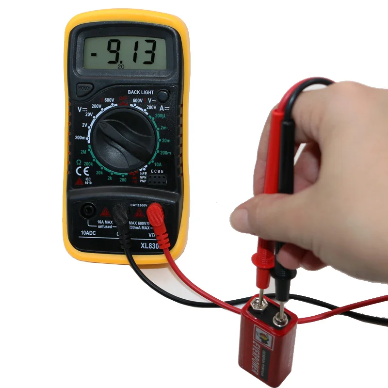 Portable Digital Multimeter Blue Backlight AC/DC Ammeter Voltmeter Ohm Tester Meter XL830L Handheld LCD Multimetro for Car Radio
Portable Digital Multimeter Blue Backlight AC/DC Ammeter Voltmeter Ohm Tester Meter XL830L Handheld LCD Multimetro for Car Radio
