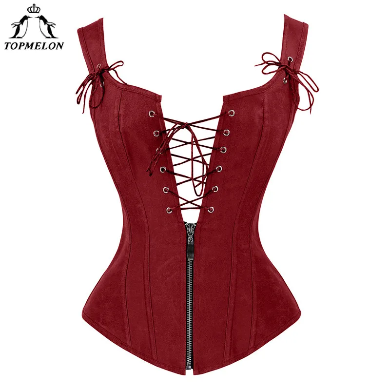 TOPMELON Bustier Gothic Corselet Corset Women Bustier Steampunk Corset Modeling Strap Sexy Leather Solid Hollow Out Party Tops
TOPMELON Bustier Gothic Corselet Corset Women Bustier Steampunk Corset Modeling Strap Sexy Leather Solid Hollow Out Party Tops