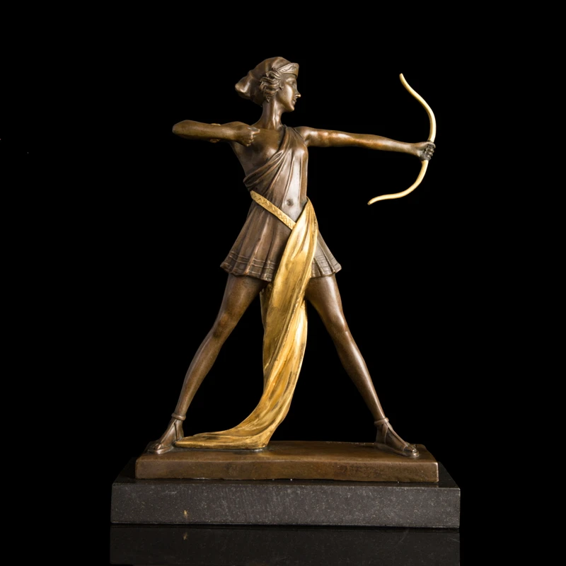 Arts Crafts Copper Wholesale & Retail Modern Western archer sculpture bronze antiques Sports girl woman bronzen beeld CZS-003b
Arts Crafts Copper Wholesale & Retail Modern Western archer sculpture bronze antiques Sports girl woman bronzen beeld CZS-003b