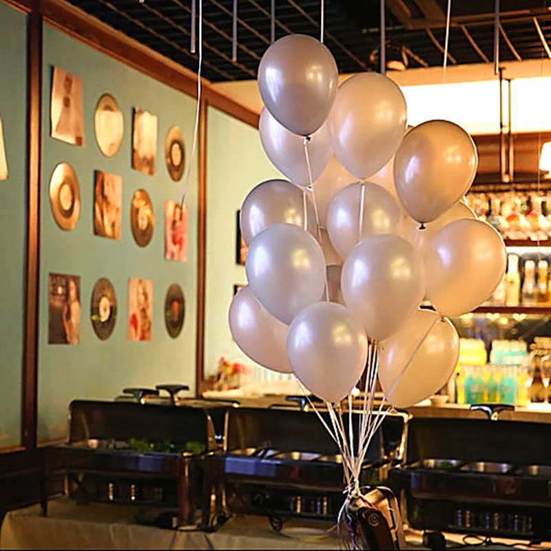 Silver Latex Balloons 10''1.5g 100pcs/lot Helium Thickening Pearl Balloons Wedding Birthday Decorations balony globos Toys Gifts
Silver Latex Balloons 10''1.5g 100pcs/lot Helium Thickening Pearl Balloons Wedding Birthday Decorations balony globos Toys Gifts