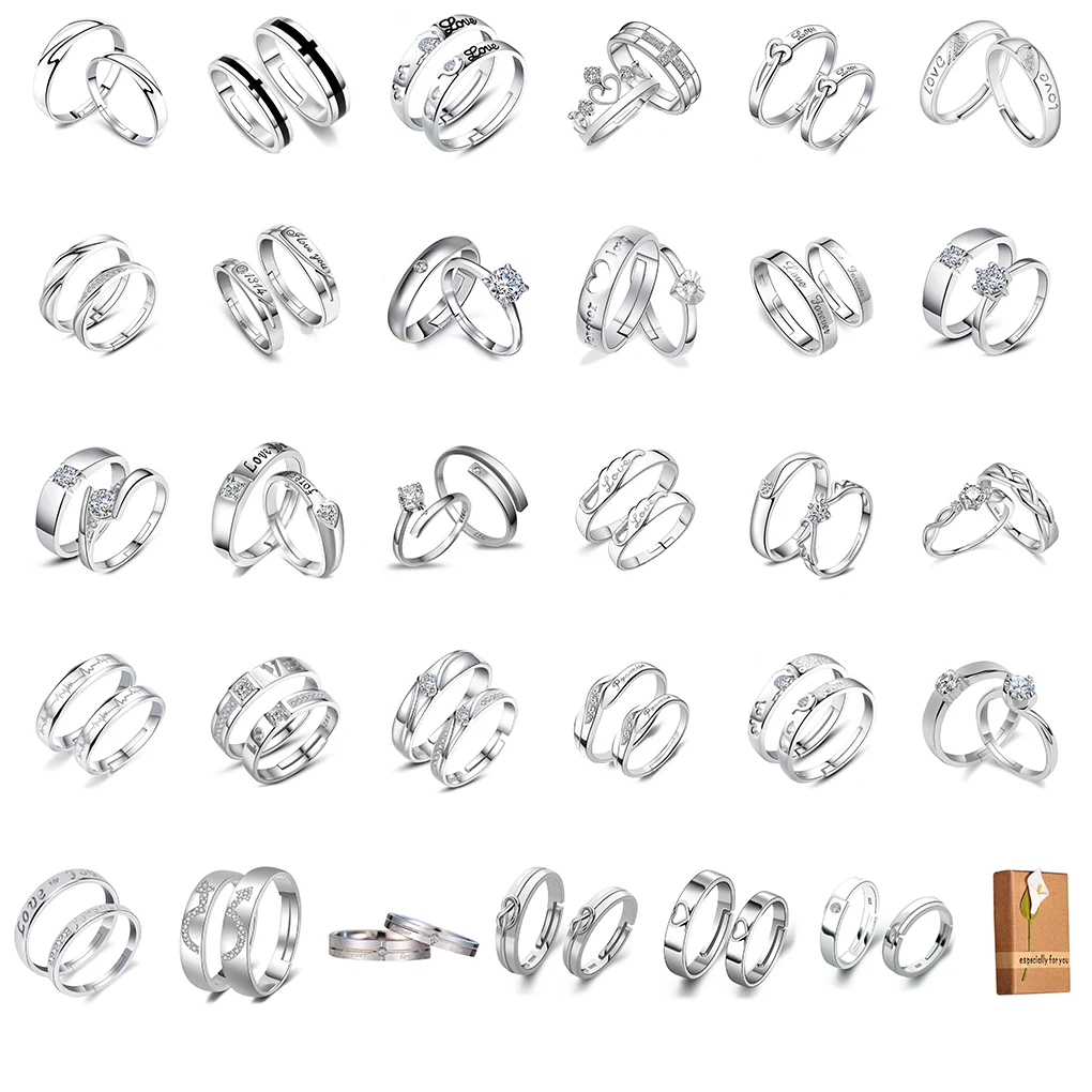 2Pcs/set Men Women Couples Rings Wedding Party Crystal Letters Cuff Ring Love Matching Jewelry
2Pcs/set Men Women Couples Rings Wedding Party Crystal Letters Cuff Ring Love Matching Jewelry