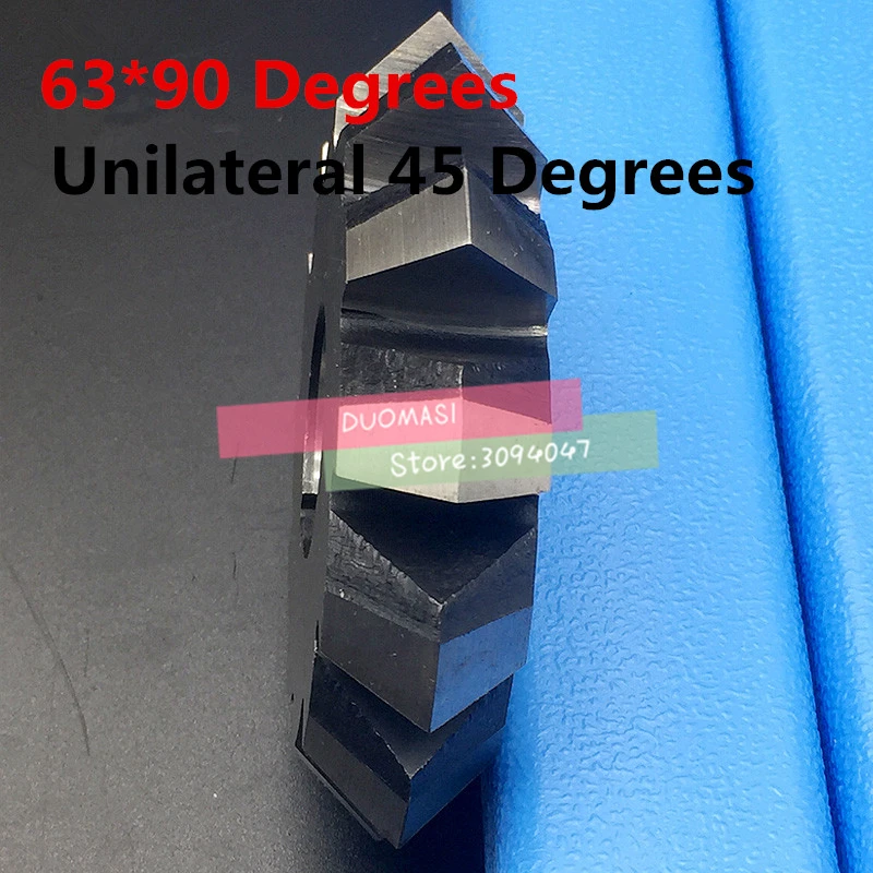 

63mm*90degrees*22mm Inner hole Unilateral 45 degrees HSS-M2 Double Angle Milling cutter Free shipping