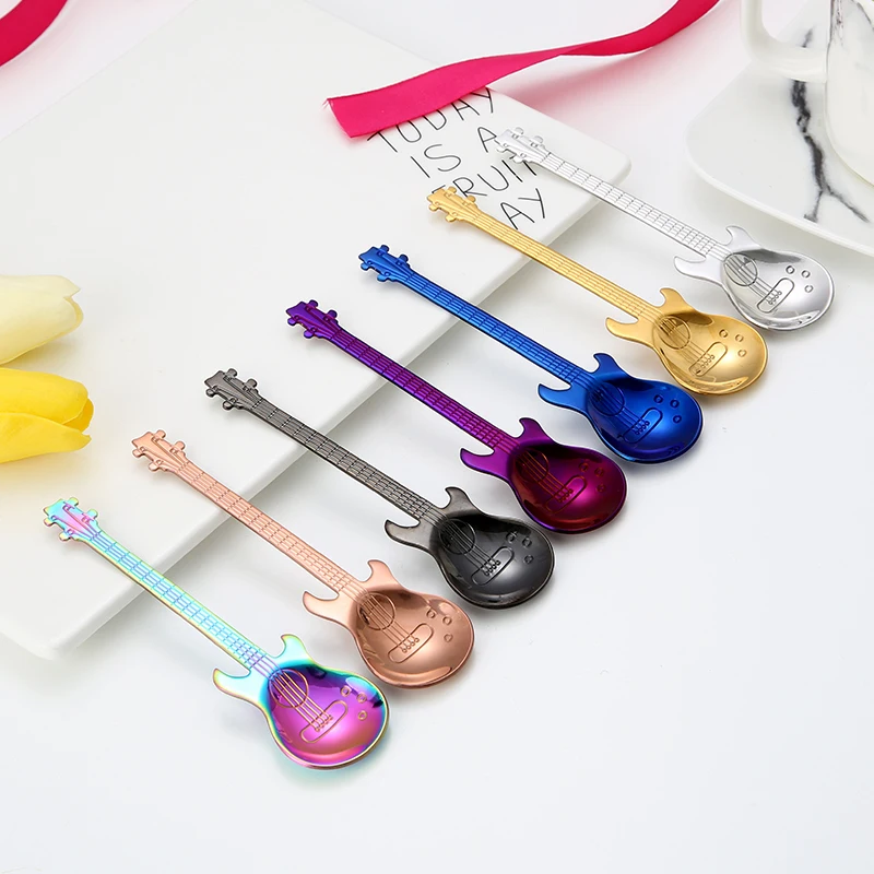 Stainless Steel Guitar Spoon Long Handle Coffee Milk Tea Spoon Music Theme Flatware Ice Cream Dessert Scoop Teaspoon Drinkware
Stainless Steel Guitar Spoon Long Handle Coffee Milk Tea Spoon Music Theme Flatware Ice Cream Dessert Scoop Teaspoon Drinkware
