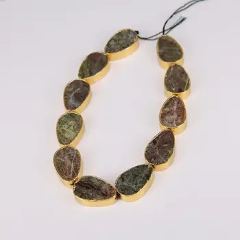 11pcs/str Unakite Stone Flat Teardrop Beads Making Bracelet Findings,Raw Unakite Plated Gold Edged Drilled Slab Pendants 20x30mm
11pcs/str Unakite Stone Flat Teardrop Beads Making Bracelet Findings,Raw Unakite Plated Gold Edged Drilled Slab Pendants 20x30mm