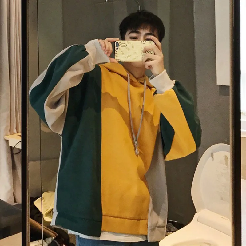2019 New Coats Men Fashion Trend Sweatshirts Loose Hip Hop Patchwork Multicolor Hat Hoodies Casual Pullovers big size M-5XL
2019 New Coats Men Fashion Trend Sweatshirts Loose Hip Hop Patchwork Multicolor Hat Hoodies Casual Pullovers big size M-5XL