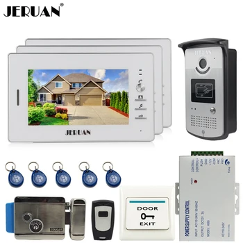 JERUAN Brand New 7`` Color Screen Video DoorPhone Intercom System 3 Monitors +700TVL RFID Access Camera + E-LOCK FREE SHIPPING
JERUAN Brand New 7`` Color Screen Video DoorPhone Intercom System 3 Monitors +700TVL RFID Access Camera + E-LOCK FREE SHIPPING