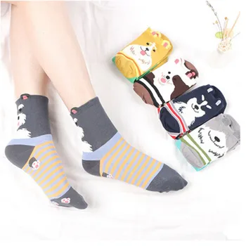 2017 New Warm Kawaii Women Socks Cute Cartoon Dog Striped Cotton Socks for Female 1Pair
2017 New Warm Kawaii Women Socks Cute Cartoon Dog Striped Cotton Socks for Female 1Pair