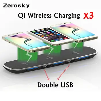 Zerosky 3 in1 Qi Wireless Charging Pad Desktop Charger For iPhone X 10 For iphone 8 plus For Samsung Note 8 Double USB Charging
Zerosky 3 in1 Qi Wireless Charging Pad Desktop Charger For iPhone X 10 For iphone 8 plus For Samsung Note 8 Double USB Charging