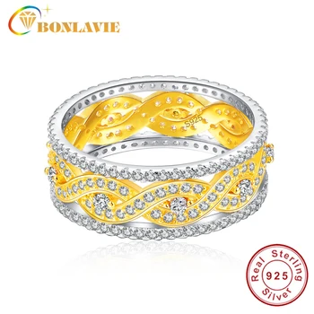 BONLAVIE 925 Sterling Silver & Gold Color Infinity Ring Best Friends Rings For Women Luxury Original Fine Jewelry Gift
BONLAVIE 925 Sterling Silver & Gold Color Infinity Ring Best Friends Rings For Women Luxury Original Fine Jewelry Gift