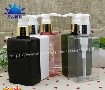 150ml pretty colors square PET bottle with shiny silver/gold pump.lotion/hand wash/Shampoo/moisturizer/facial water PET bottle
150ml pretty colors square PET bottle with shiny silver/gold pump.lotion/hand wash/Shampoo/moisturizer/facial water PET bottle