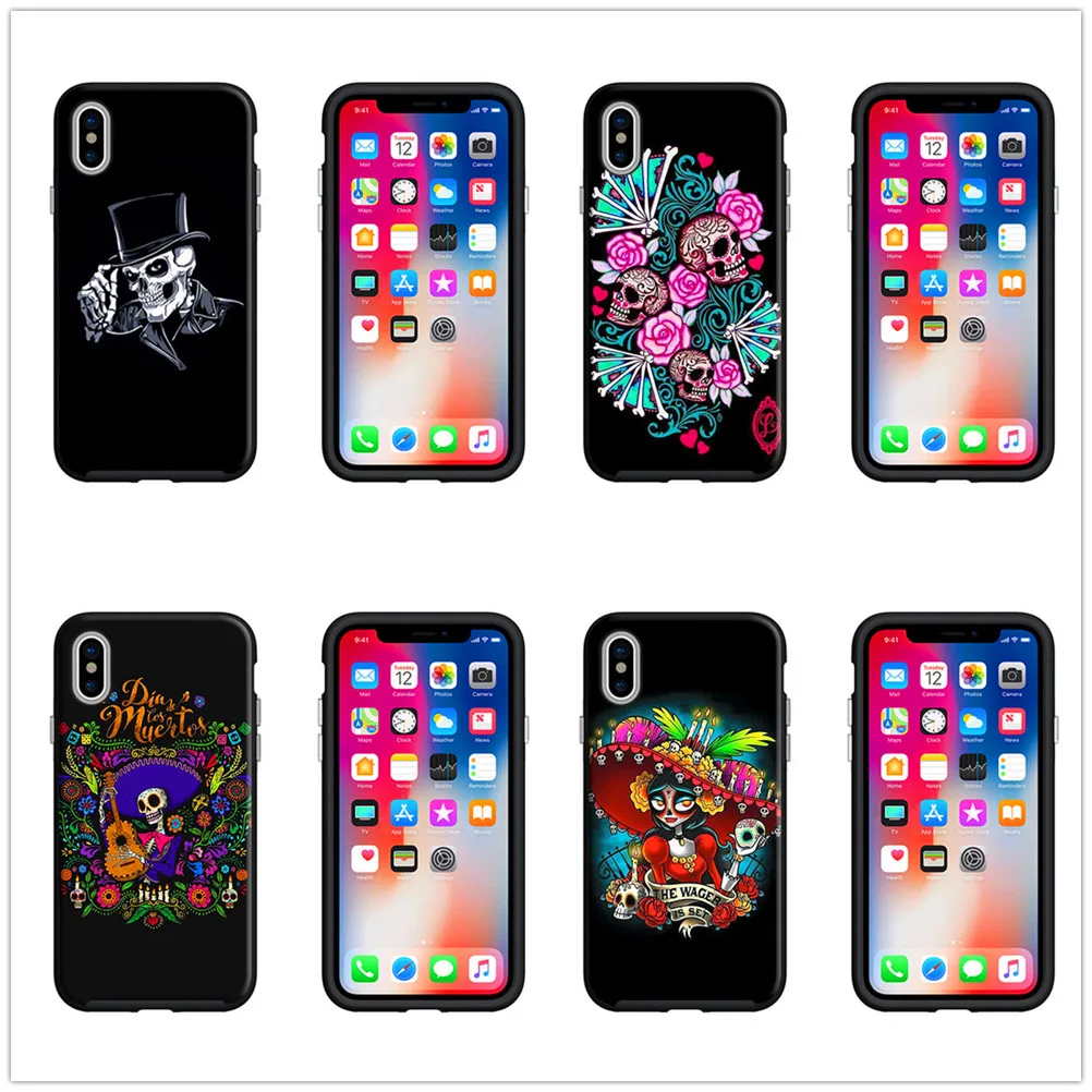 Черный мягкий силиконовый чехол Skull Trooper для Samsung s9 s8 plus S7 Edge iPhone X XS Max XR 5s 6 6s 7 8 |