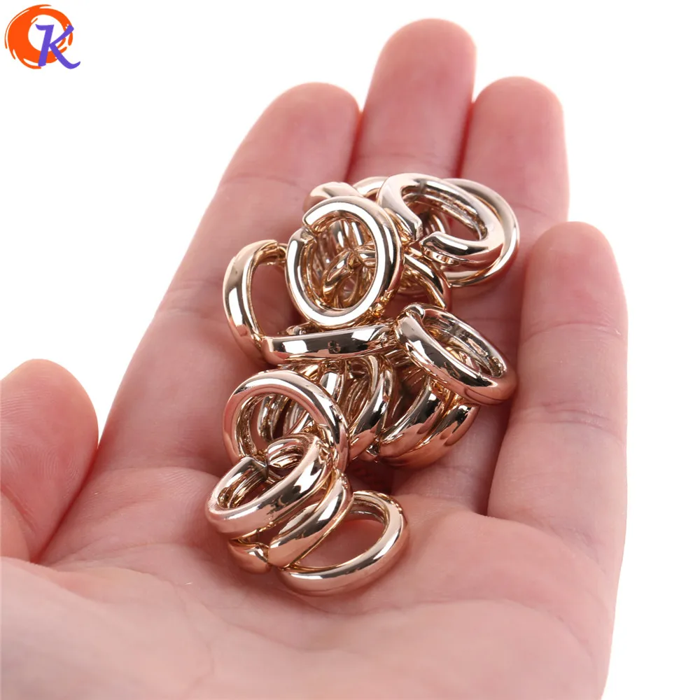 20 piezas de oro Granos de Acrílico Flor Rosa 12 mm