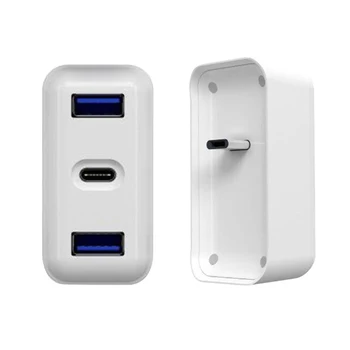 30w USB-C Power Adapter Docking Station Turning Dual USB3.0+USB-C Interface HUB for data transfer and fast charging
30w USB-C Power Adapter Docking Station Turning Dual USB3.0+USB-C Interface HUB for data transfer and fast charging