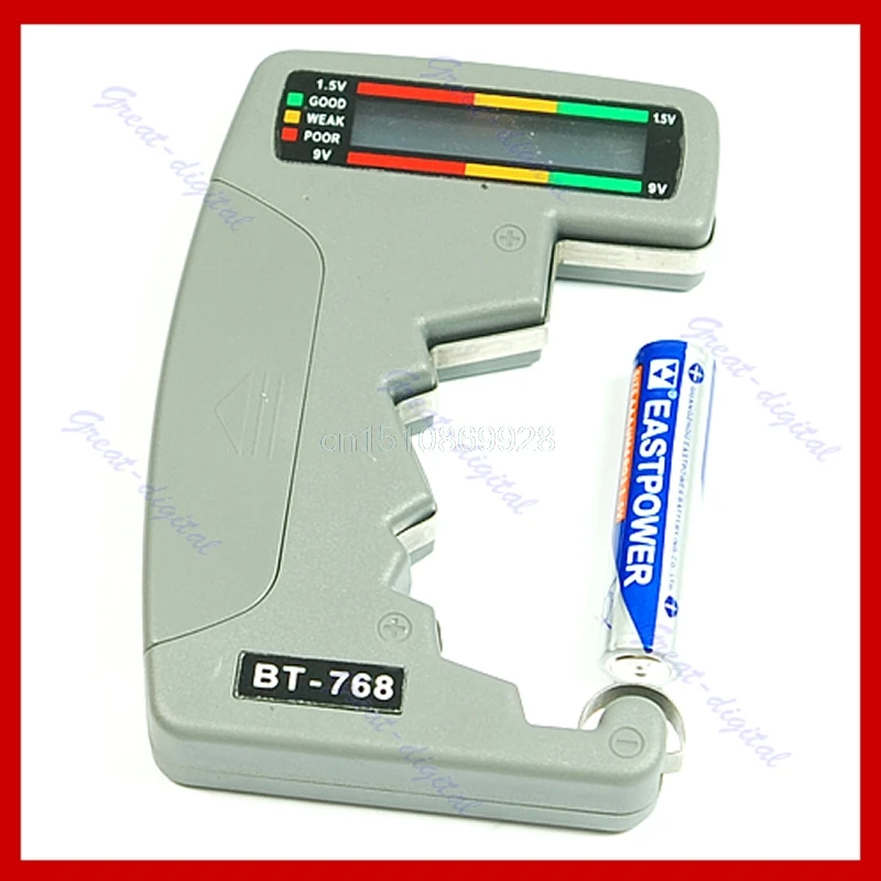 Digital Battery Tester Checker LED Monitor C D 1.5V 9V