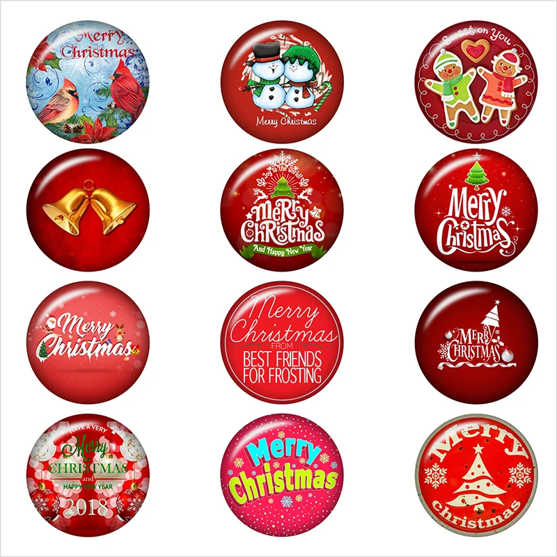 Merry Christmas red glass snap button DIY jewelry Round photo cabochons flat back DA1165
Merry Christmas red glass snap button DIY jewelry Round photo cabochons flat back DA1165
