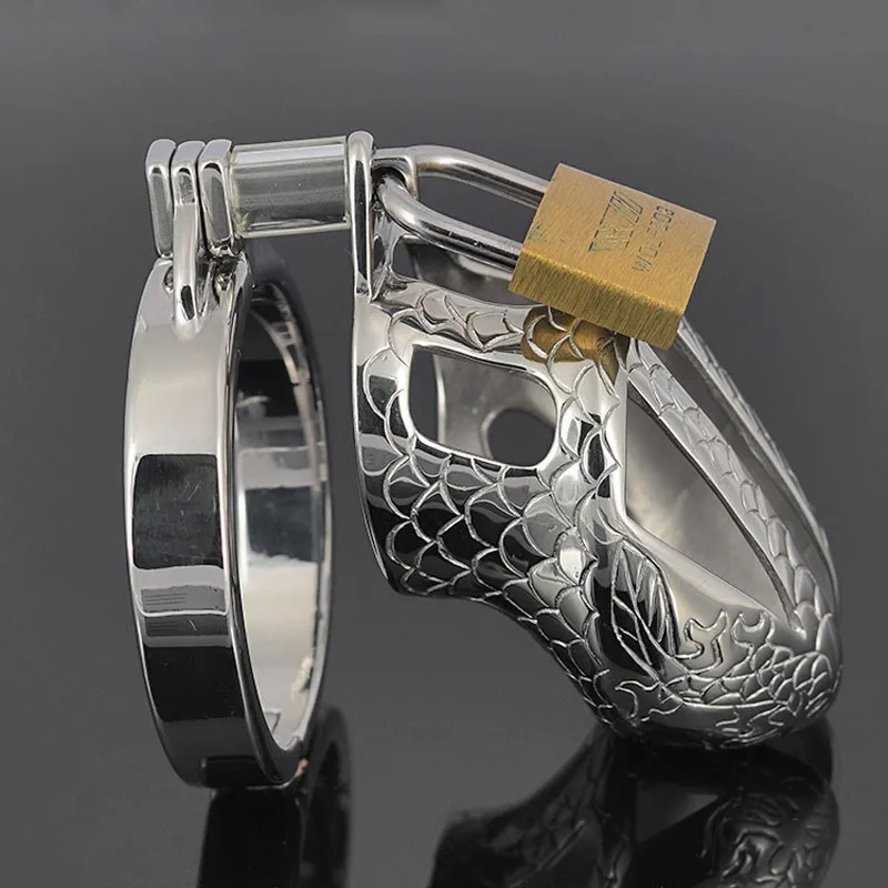 Aliexpress Buy Exquisite Pattern Beauty Cock Cage Stainless Steel