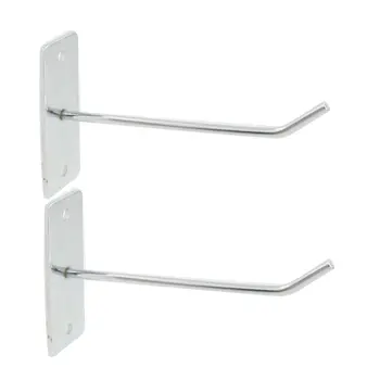 2 Pcs Wall Board Hanger Metal Clothes Towels Display Hook Silver Tone 
2 Pcs Wall Board Hanger Metal Clothes Towels Display Hook Silver Tone