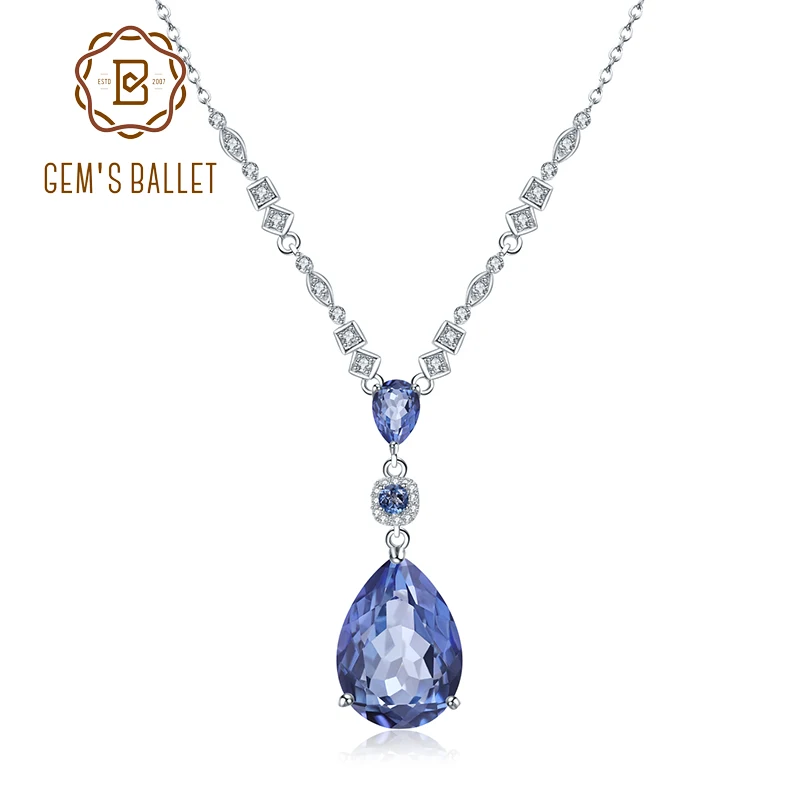 GEM'S BALLET 925 Sterling Silver Jewelry 10.68C Natural Iolite Blue Mystic Quartz Pendant Necklace for Women Wedding Jewelry
GEM'S BALLET 925 Sterling Silver Jewelry 10.68C Natural Iolite Blue Mystic Quartz Pendant Necklace for Women Wedding Jewelry