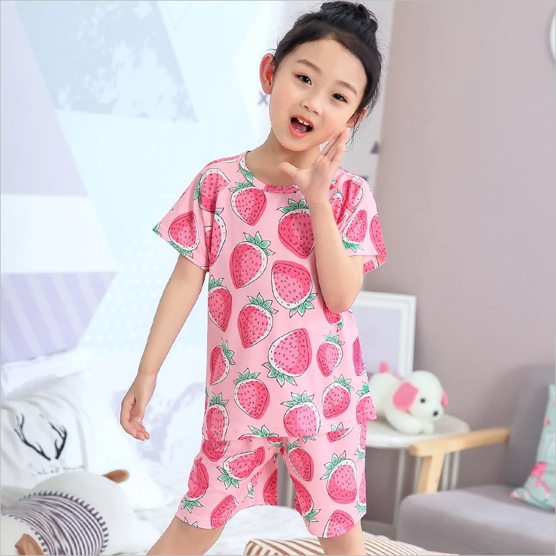 Children Pajamas for Girl Set 2019 Summer Cute Short Sleeve Pant Kids Sleepwear Set Print Boy Home Wear Clothing
Children Pajamas for Girl Set 2019 Summer Cute Short Sleeve Pant Kids Sleepwear Set Print Boy Home Wear Clothing
