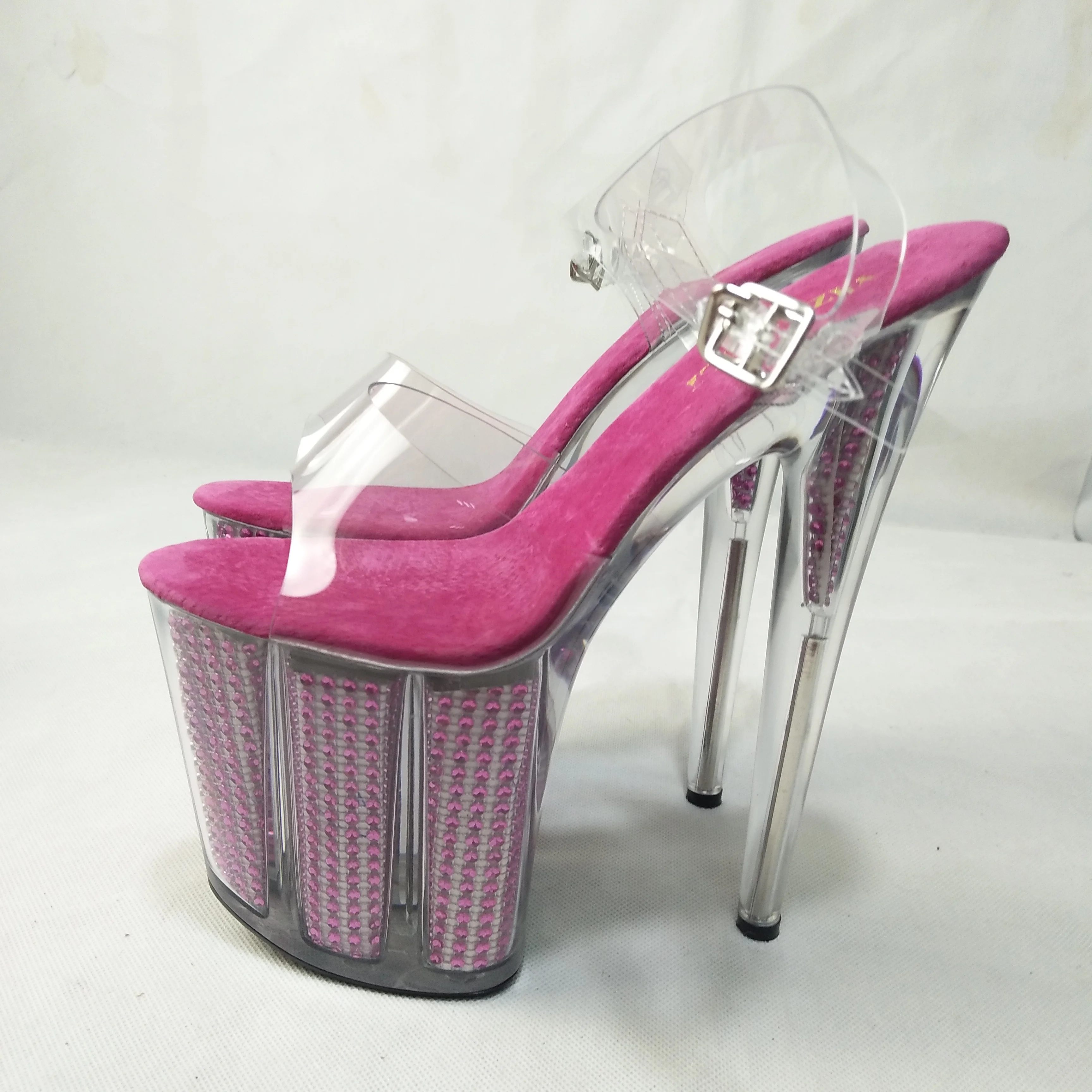 8-inch high heel sandals, sexy beaded decorative waterproof platform, nightclub transparent 20cm high heel stage sandal
8-inch high heel sandals, sexy beaded decorative waterproof platform, nightclub transparent 20cm high heel stage sandal