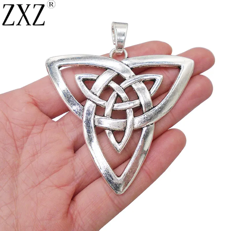 ZXZ 2pcs Antique Silver Large Keltic Knot Trinity Triquetra Charms Pendants for Necklace Jewelry Making Findings 68x65mm
ZXZ 2pcs Antique Silver Large Keltic Knot Trinity Triquetra Charms Pendants for Necklace Jewelry Making Findings 68x65mm