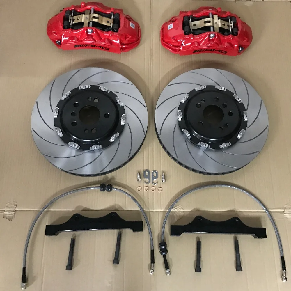 Good quality AMG brake calipers with 380*36mm grooved floating brake disc full set for Mercedes ml w164 front brake system
Good quality AMG brake calipers with 380*36mm grooved floating brake disc full set for Mercedes ml w164 front brake system
