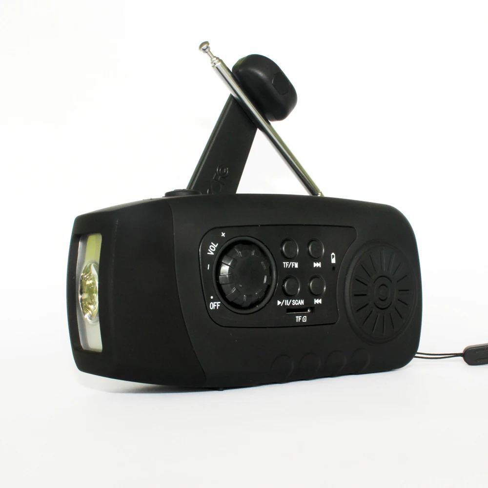Hand Crank Radio Protable Solar Radio With Flashlight TF/FM Card Radio MP3 Player
Hand Crank Radio Protable Solar Radio With Flashlight TF/FM Card Radio MP3 Player