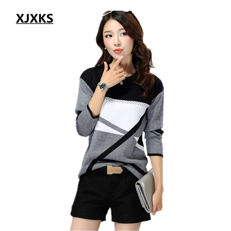 XJXKS Free shipping women's casual long-sleeved O-neck cashmere pullover spring /autumn /winter women sweater bottoming shirt
XJXKS Free shipping women's casual long-sleeved O-neck cashmere pullover spring /autumn /winter women sweater bottoming shirt