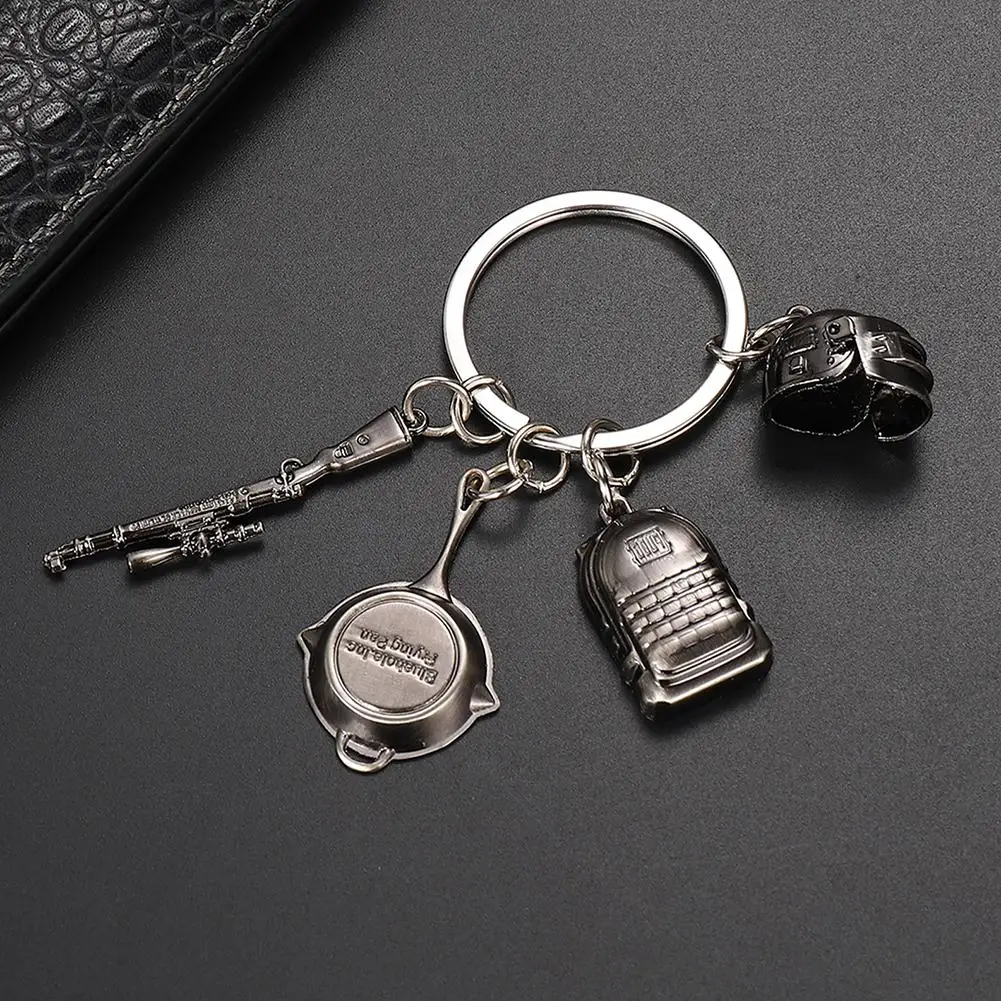 Playerunknowns Battlegrounds PUBG Weapon Keychain Keyring Key Holder Bag Helmet Pan 98K Gun Alloy Jewelry FPS Game Fans
Playerunknowns Battlegrounds PUBG Weapon Keychain Keyring Key Holder Bag Helmet Pan 98K Gun Alloy Jewelry FPS Game Fans