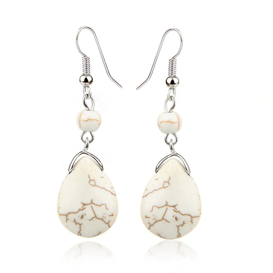 Women Fashion Jewelry Turquoise Earrings New Women Hook Drop Earring Natural Stone for Women Gift
Women Fashion Jewelry Turquoise Earrings New Women Hook Drop Earring Natural Stone for Women Gift