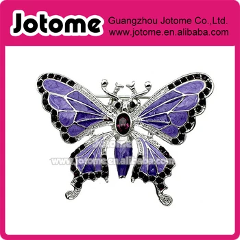 1.375'' long and 2'' wide Amethyst Color Purple Crystal Rhinestone Butterfly Pin Brooch
1.375'' long and 2'' wide Amethyst Color Purple Crystal Rhinestone Butterfly Pin Brooch