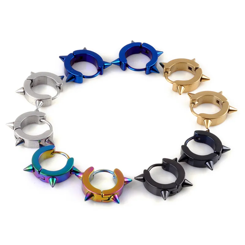 Gothic Punk Spike Stainless Steel Men's Earrings Hoop Huggie Ear Jewelry Wholesale
Gothic Punk Spike Stainless Steel Men's Earrings Hoop Huggie Ear Jewelry Wholesale