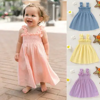 Princess Kids Baby Girl Ruffles Sleeveless Solid Color Holiday Party Pageant Dress Sundress Clothes
Princess Kids Baby Girl Ruffles Sleeveless Solid Color Holiday Party Pageant Dress Sundress Clothes