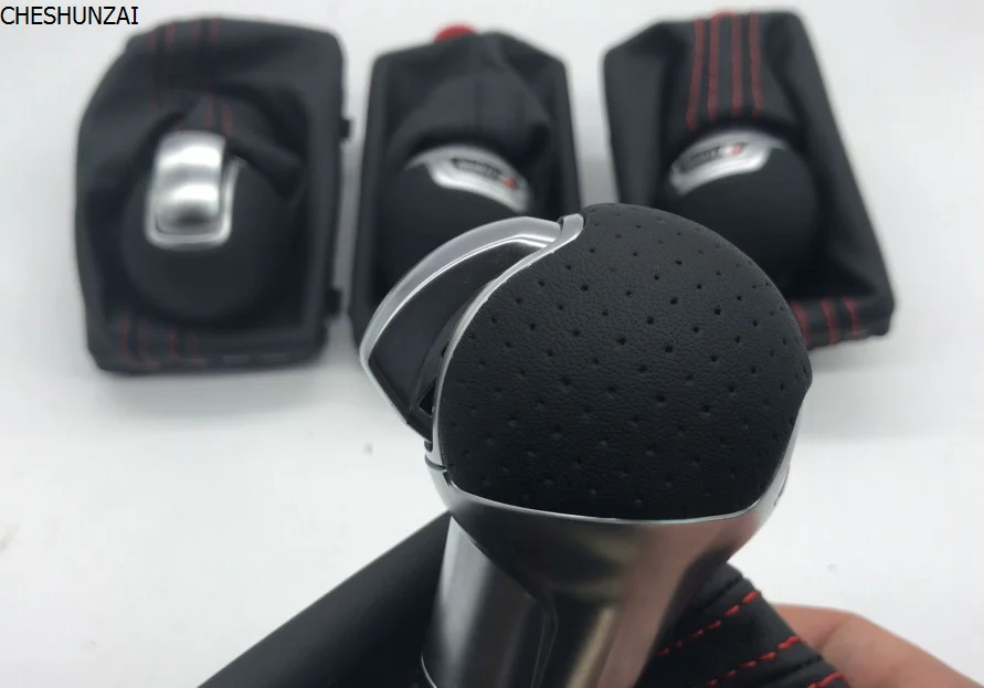 CHESHUNZAI For audi A3 Honeycomb hole Shift Knob With Boot Fit DSG Stronic Shift Lever Black and red lines Dust cover
CHESHUNZAI For audi A3 Honeycomb hole Shift Knob With Boot Fit DSG Stronic Shift Lever Black and red lines Dust cover
