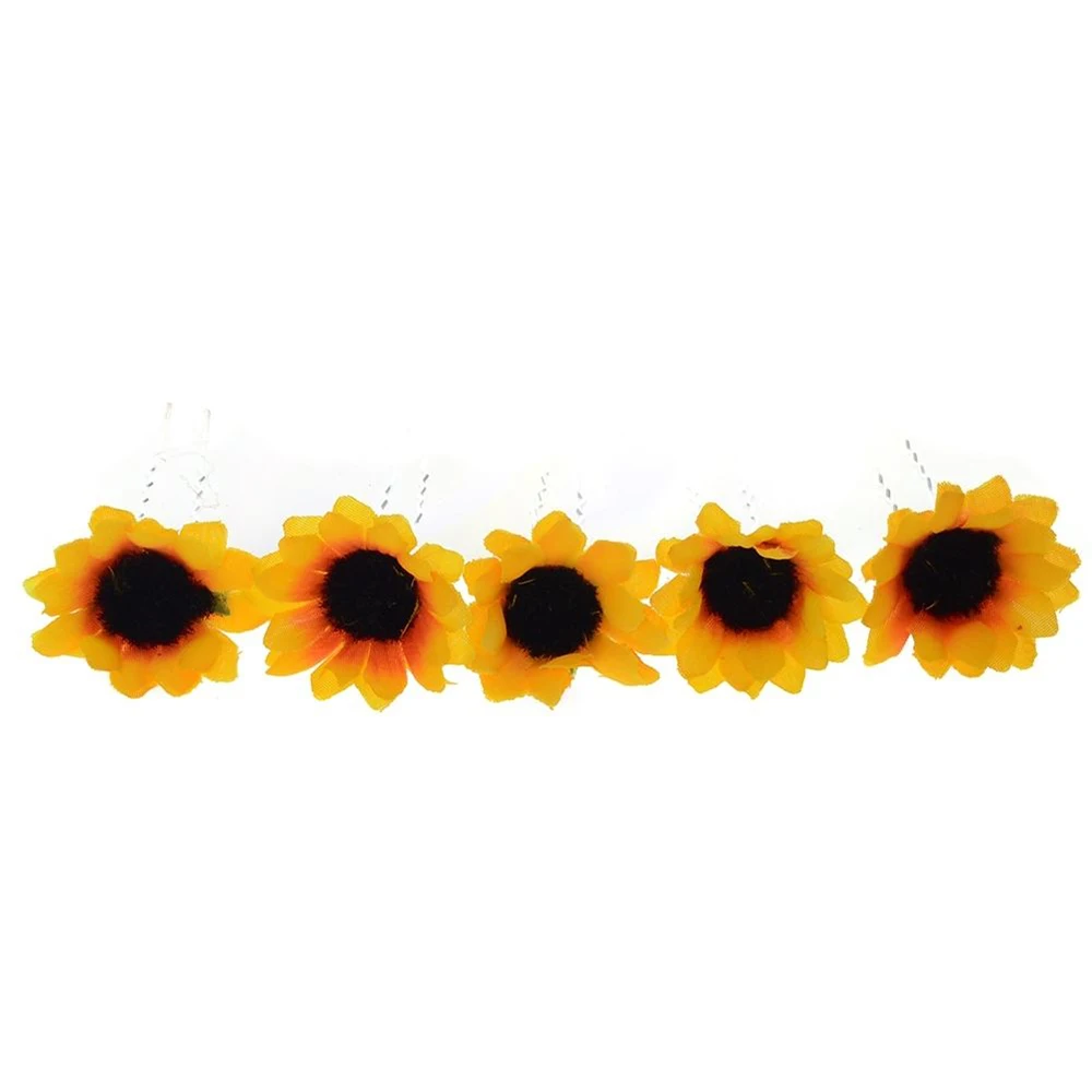 New Fashion Women 5 Pcs Wedding Bridal Prom Yellow Sunflower Party Wedding Bridal Hair Pins Clips Bridesmaid Headpiece
New Fashion Women 5 Pcs Wedding Bridal Prom Yellow Sunflower Party Wedding Bridal Hair Pins Clips Bridesmaid Headpiece