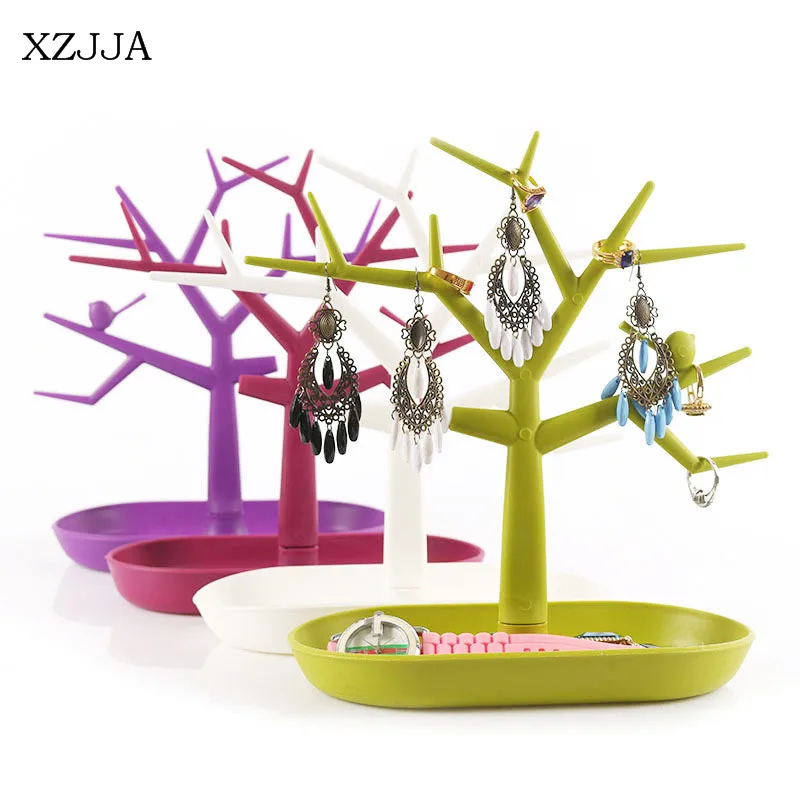 XZJJA Creative Bird Tree Jewelry Storage Rack Plastic Bracelet Necklace Hanger For Keys Perfume Earring Display Stand Holder
XZJJA Creative Bird Tree Jewelry Storage Rack Plastic Bracelet Necklace Hanger For Keys Perfume Earring Display Stand Holder