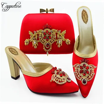 Capputine Nigerian Pretty Crystal Woman Shoes And Bag To Match Set African Fashion High Heels Shoes And Bag Set For Party
Capputine Nigerian Pretty Crystal Woman Shoes And Bag To Match Set African Fashion High Heels Shoes And Bag Set For Party