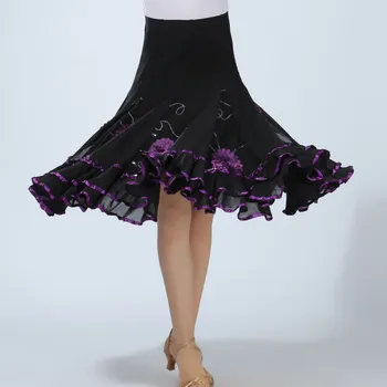 Loose Flower Elegant Sequins Casual Skirt Dance Practice Wear For Women Hot Latin Dance Long Swing Skirt For Women
Loose Flower Elegant Sequins Casual Skirt Dance Practice Wear For Women Hot Latin Dance Long Swing Skirt For Women