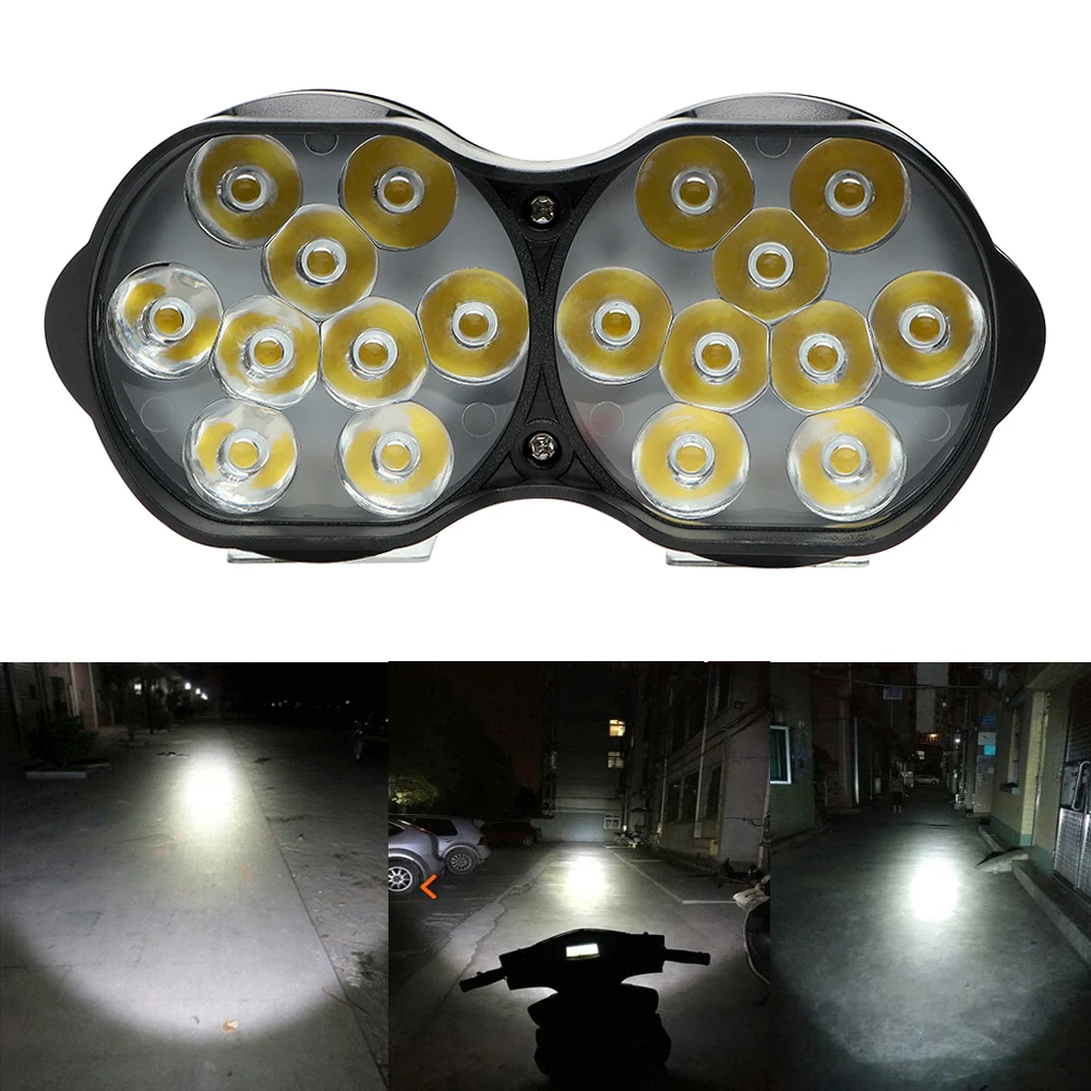 Motorcycle LED Headlight Drive Working Spotlight Super Bright 18 LEDs 30W 3000LM DC 9-85V Motorbike Scooters Fog Lamp Spot Light
Motorcycle LED Headlight Drive Working Spotlight Super Bright 18 LEDs 30W 3000LM DC 9-85V Motorbike Scooters Fog Lamp Spot Light