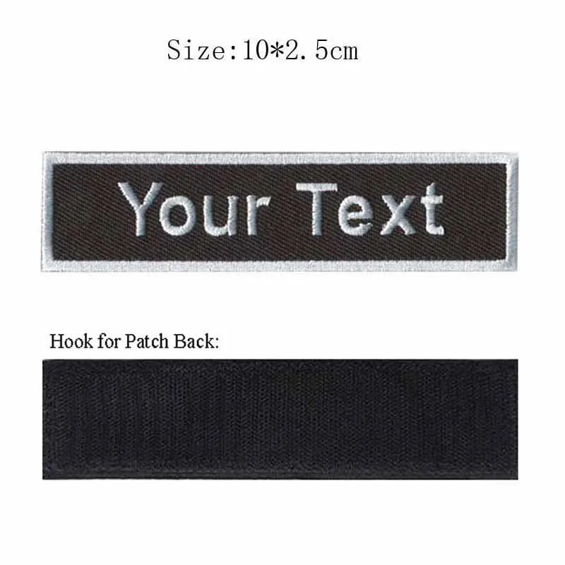 4 inches wide Embroidered Hook Patches Custom Your Text patch 16 colors selection left chest bagde army version
4 inches wide Embroidered Hook Patches Custom Your Text patch 16 colors selection left chest bagde army version