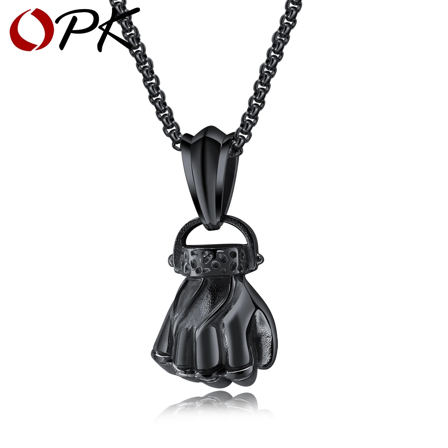 OPK New Arrival Punk Style Fitness Pendant Necklace Powerful Fists For Men Cool Men Necklace Stainless Steel Black Color GX1369
OPK New Arrival Punk Style Fitness Pendant Necklace Powerful Fists For Men Cool Men Necklace Stainless Steel Black Color GX1369
