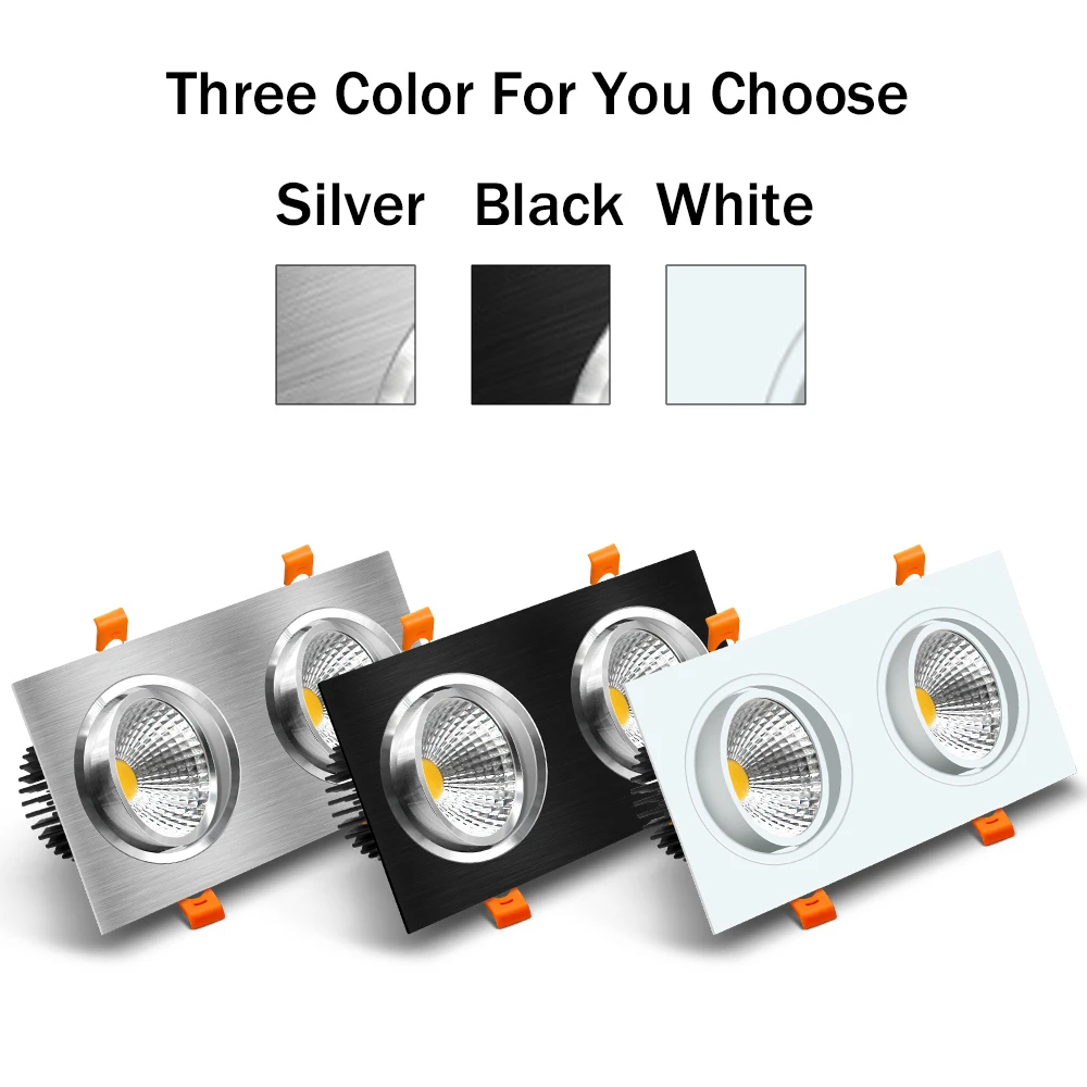 Dimmable led downlight lamp 14W 20w COB LED Spot Light Square Down light lamp ceiling recessed Lighting Fixtures AC85-265V
Dimmable led downlight lamp 14W 20w COB LED Spot Light Square Down light lamp ceiling recessed Lighting Fixtures AC85-265V