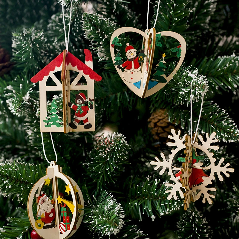 1PC New Christmas Tree Ornaments Hanging Xmas Tree Home Party Decor 3D Pendants High Quality Wooden Pendant Decoration Color
1PC New Christmas Tree Ornaments Hanging Xmas Tree Home Party Decor 3D Pendants High Quality Wooden Pendant Decoration Color