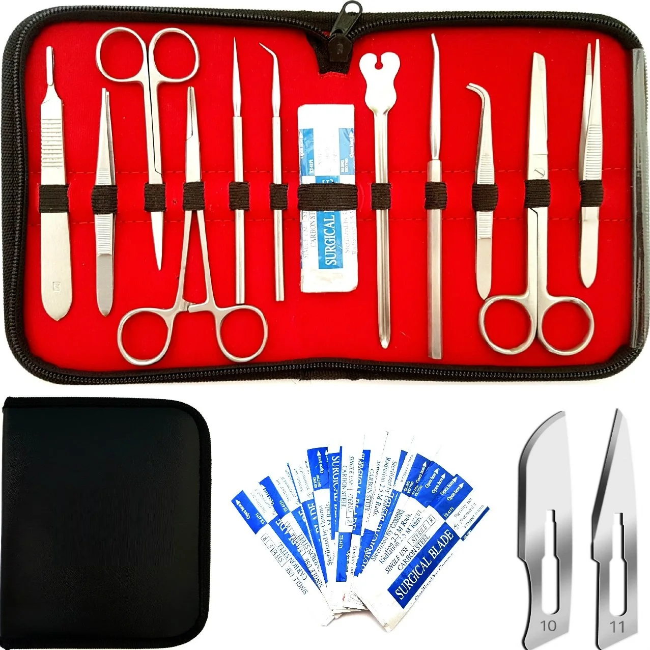 22 Pcs Advanced Dissection Kit For Anatomy Biology Medical Student Kit With Scalpel Knife Handle - 11 Blades - Case-Lab Veter
22 Pcs Advanced Dissection Kit For Anatomy Biology Medical Student Kit With Scalpel Knife Handle - 11 Blades - Case-Lab Veter