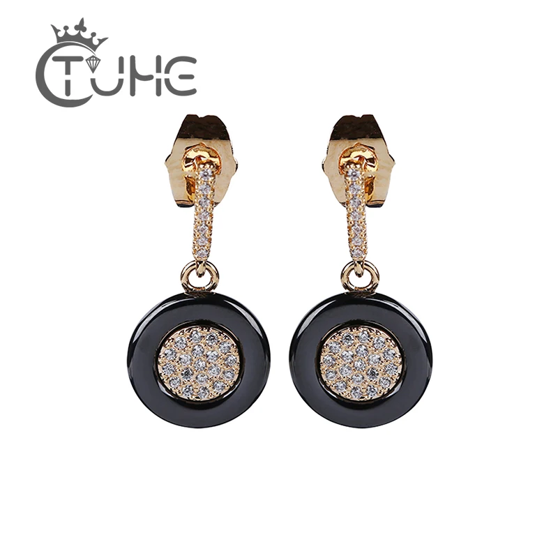 Simple 585 Gold Wedding Stud Earrings 2018 Fashion AAA CZ Healthy Round Ceramic Ear Earrings Jewelry for Women Wedding Gift
Simple 585 Gold Wedding Stud Earrings 2018 Fashion AAA CZ Healthy Round Ceramic Ear Earrings Jewelry for Women Wedding Gift