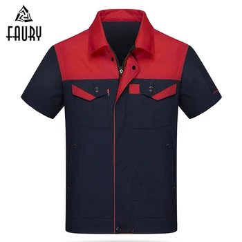 Men Workshop Wear Clothes Unisex Summer Short Sleeves Machine Repair Engineering Uniform Two Pieces Set Patchwork Jackets
Men Workshop Wear Clothes Unisex Summer Short Sleeves Machine Repair Engineering Uniform Two Pieces Set Patchwork Jackets